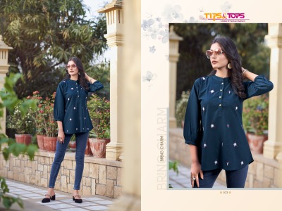 Tips and tops by Lifestyle premium cotton flex readymade western top catalogue western wear catalogs