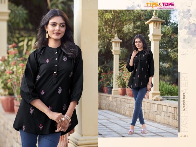 Tips and tops by Lifestyle premium cotton flex readymade western top catalogue western wear catalogs