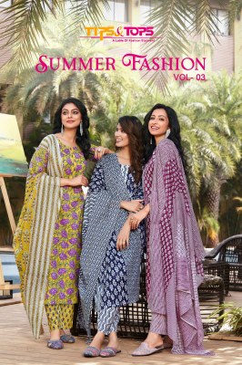 Tips and tops by Summer fashion cotton printed readymade suit catalogue at affordable rate Tips and tops