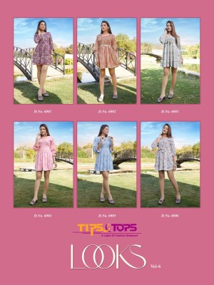 Tips tops and Looks vol 6 fancy heavy reyon printed western top catalogue at affordable rate western wear catalogs