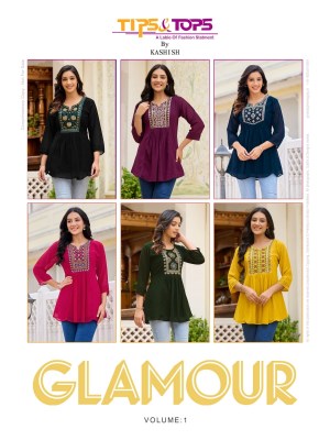 Tips tops by Glamour heavy georgette fancy western top catalogue at affordable rate  western wear catalogs