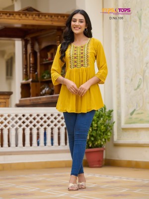 Tips tops by Glamour heavy georgette fancy western top catalogue at affordable rate  western wear catalogs