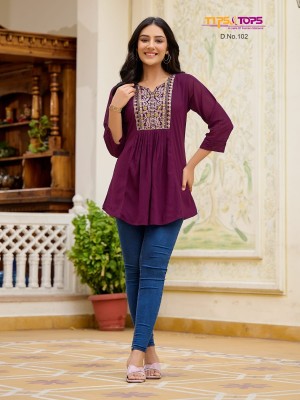Tips tops by Glamour heavy georgette fancy western top catalogue at affordable rate  western wear catalogs