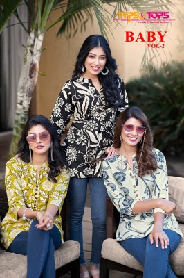 Tips tops by baby vol 2 heavy reyon printed fancy western top catalogue at low rate Tips and tops