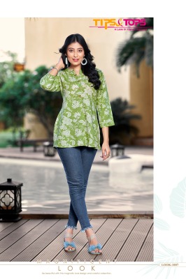 Tips tops by baby vol 2 heavy reyon printed fancy western top catalogue at low rate western wear catalogs