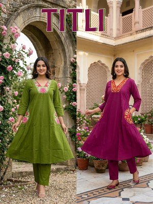 Titli Dhabu Cotton Kurti Set wholesale catalogs
