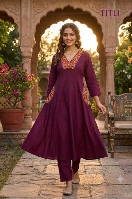 Titli Dhabu Cotton Kurti Set Size wise Combo Set