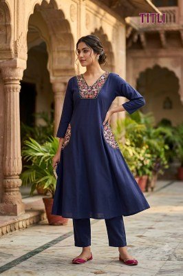 Titli Dhabu Cotton Kurti Set Size wise Combo Set