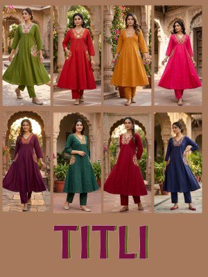 Titli Dhabu Cotton Kurti Set Size wise Combo Set