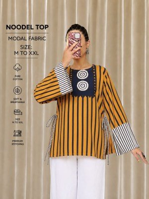 Trending Noodle Strap Printed Top Collection Pure Cotton 20 Designs  kurtis catalogs
