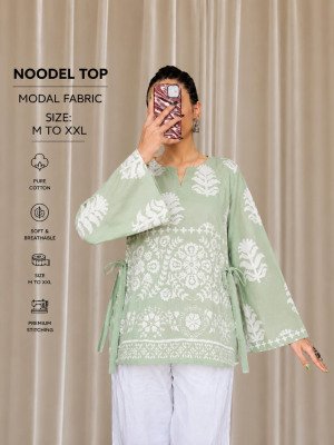 Trending Noodle Strap Printed Top Collection Pure Cotton 20 Designs  kurtis catalogs