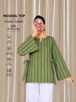 Trending Noodle Strap Printed Top Collection Pure Cotton 20 Designs  kurtis catalogs