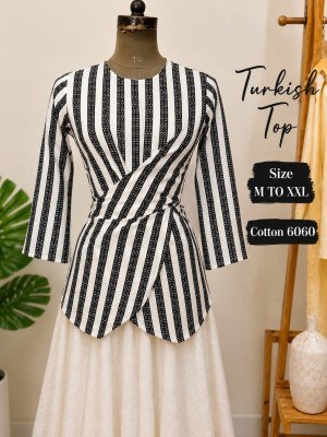Trending Turkish Style Short Kurti Top Pure Cotton 60/60 Sizes M to XXL kurtis catalogs