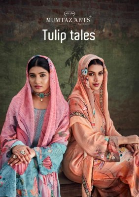 Tulip Tales by Mumtaz arts Pure muslin digital embroidered dress material collection  Mumtaz Arts 