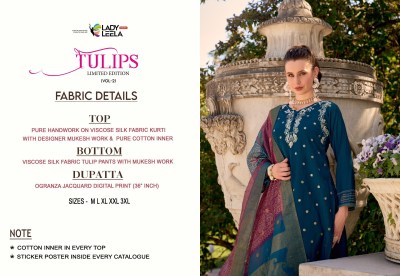 Tulips 2 by Lady Leela pure handwork designer readymade suit catalogue  readymade suit catalogs