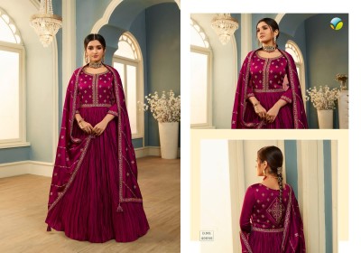 Tumba by tamanna crushed silk georgette gown with embroidered work embroidered silk georgette dupatta at wholesale price gown catalogs