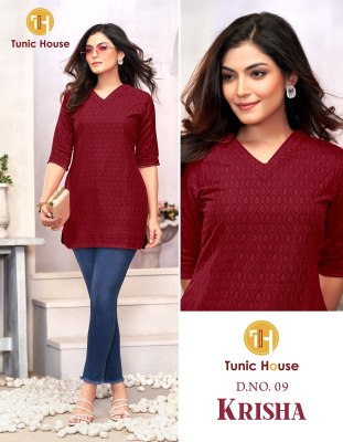 Tunic House Krisha Chikanakri Short top For Girls  Tunic house 