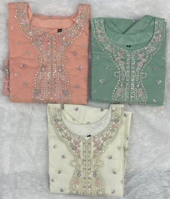 Tvisha Vol-2 Organza Silk Embroidered Kurti Palazzo Set with Dupatta Fancy Palazzo suit catalogue