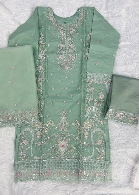 Tvisha Vol-2 Organza Silk Embroidered Kurti Palazzo Set with Dupatta Fancy Palazzo suit catalogue