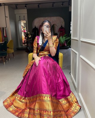 Twirl your fashion fervor with this celebrational and vibrant lehenga lehenga choli