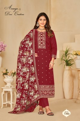 Twisha launch Aanaya 7300 series vol 173 exclusive unstitched dress material catalogue at amaviexpo  salwar kameez catalogs