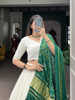 Unique lehenga Design in  Paper Mirror Work Buy Single  lehenga choli