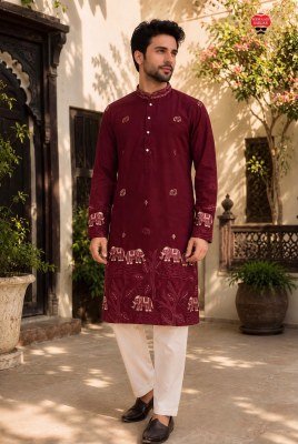 Utsav 16.0  Armani Kurta with Raymond Pyjama mens kurta