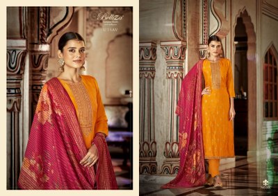 Utsav by Belliza pure dola jacquard unstitched embroidred unstitched suit catalogue at low rate   salwar kameez catalogs