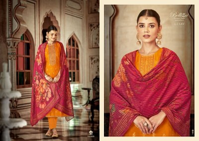 Utsav by Belliza pure dola jacquard unstitched embroidred unstitched suit catalogue at low rate   salwar kameez catalogs
