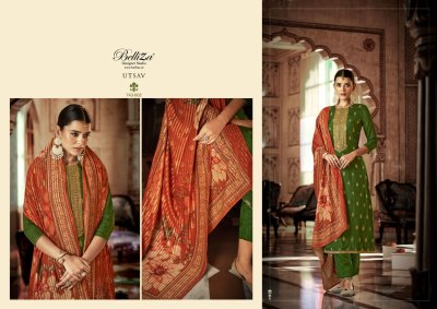 Utsav by Belliza pure dola jacquard unstitched embroidred unstitched suit catalogue at low rate   salwar kameez catalogs