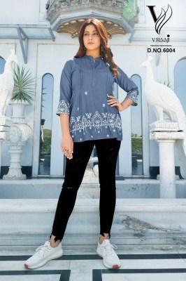 V Raaji Topsy Viscous Rayon Short Top Wholesale Kurti catalogue  kurtis catalogs