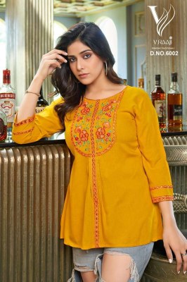 V Raaji Topsy Viscous Rayon Short Top Wholesale Kurti catalogue  kurtis catalogs