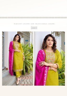 VANISKA BRAND PALAK VOL 2 CHANDERI SILK CODING WORK kurti pent with DUPPATA  collection wholesale rate  kurti pant with dupatta Catalogs