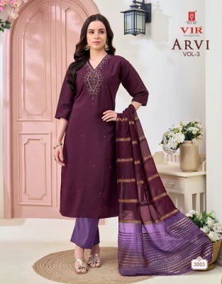 VIR Arvi Vol 7 Handwork Kurti Pant Dupatta Set readymade suit catalogs