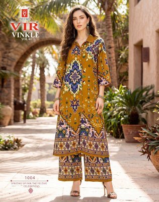 VIR Vinkle Vol-1 Readymade Rayon Foil Print Kurti Pant Set with Pocket kurtis catalogs