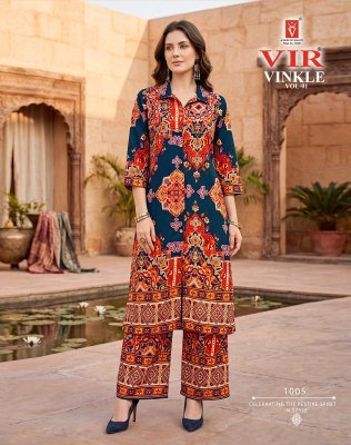 VIR Vinkle Vol-1 Readymade Rayon Foil Print Kurti Pant Set with Pocket kurtis catalogs