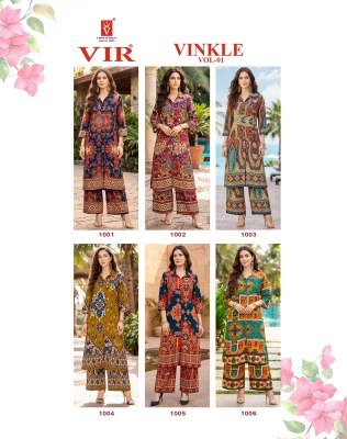 VIR Vinkle Vol-1 Readymade Rayon Foil Print Kurti Pant Set with Pocket kurtis catalogs