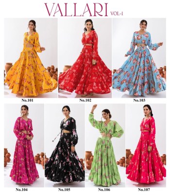 Vallari vol 1 by Lucaya stunning designer crop top with lehenga catalogue  gown catalogs