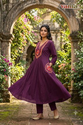 Vama Dhabu Cotton Kali Ghera Kurti Set Size wise Combo Set