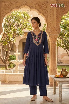 Vama Dhabu Cotton Kali Ghera Kurti Set Size wise Combo Set