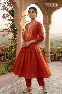 Vama Dhabu Cotton Kali Ghera Kurti Set Size wise Combo Set