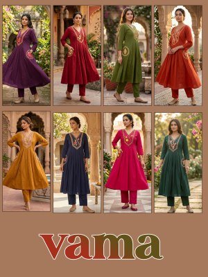 Vama Dhabu Cotton Kali Ghera Kurti Set Size wise Combo Set