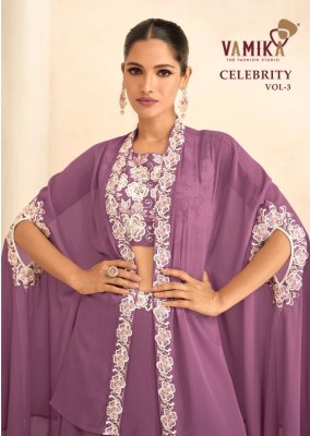 Vamika by Celebrity vol 3 pure Bsy Fiona designer embroidered lehenga choli and top catalogue at affordable rate Vamika nx