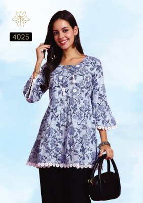 Vamika by Rajnandini Jaipur Print Special Pure Cambric Cotton Printed Tunics with Handwork western wear catalogs
