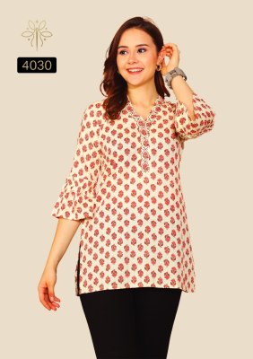 Vamika by Rajnandini Jaipur Print Special Pure Cambric Cotton Printed Tunics with Handwork western wear catalogs
