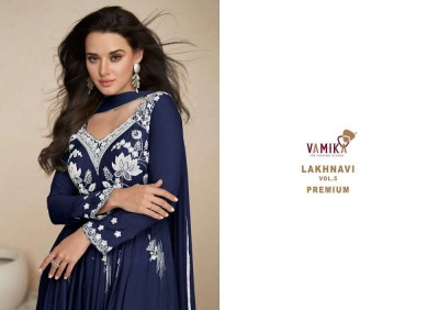 Vamika new launch lakhnavi vol 5 premium collection Kurti palazzo and dupatta set catalogue wholesale  kurtis catalogs
