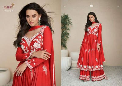 Vamika new launch lakhnavi vol 5 premium collection Kurti palazzo and dupatta set catalogue wholesale  kurtis catalogs