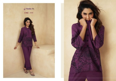Vamika nx presents Sarra exclusive designer tunic short top with pant set collection wholesale price in India  kurtis catalogs