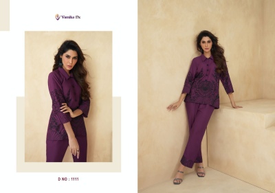 Vamika nx presents Sarra exclusive designer tunic short top with pant set collection wholesale price in India  kurtis catalogs