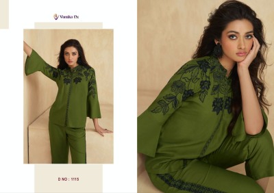 Vamika nx presents Sarra exclusive designer tunic short top with pant set collection wholesale price in India  kurtis catalogs